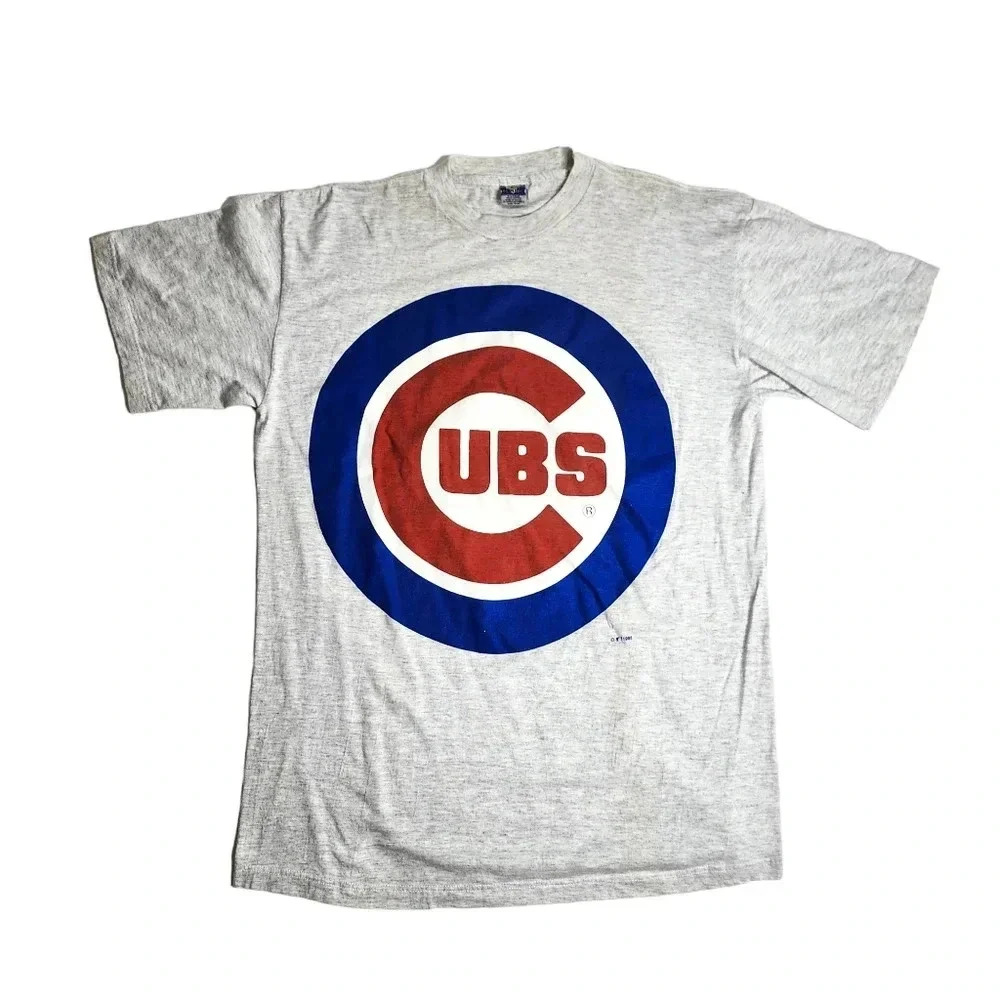Vintage 1995 Competitor Chicago Cubs Big Logo Shirt Size XL‎ Gray